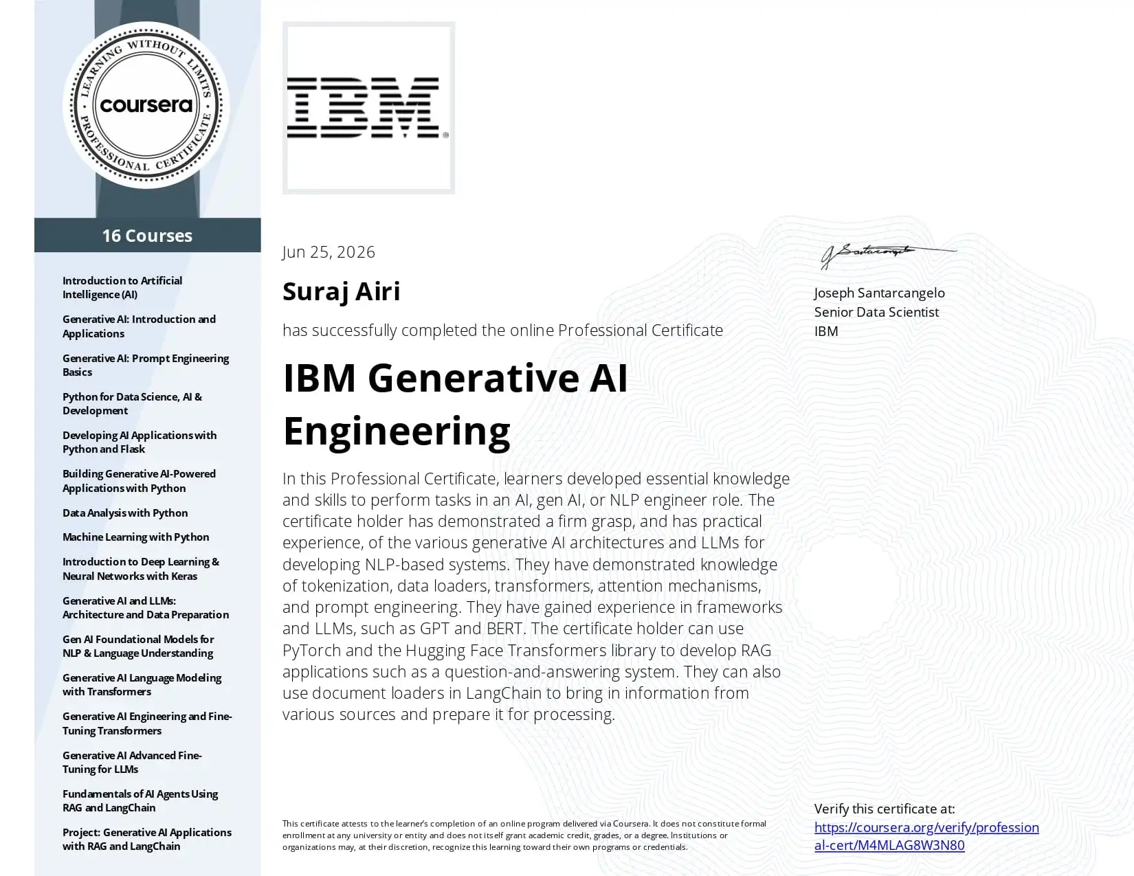 IBM Generative AI Engineer